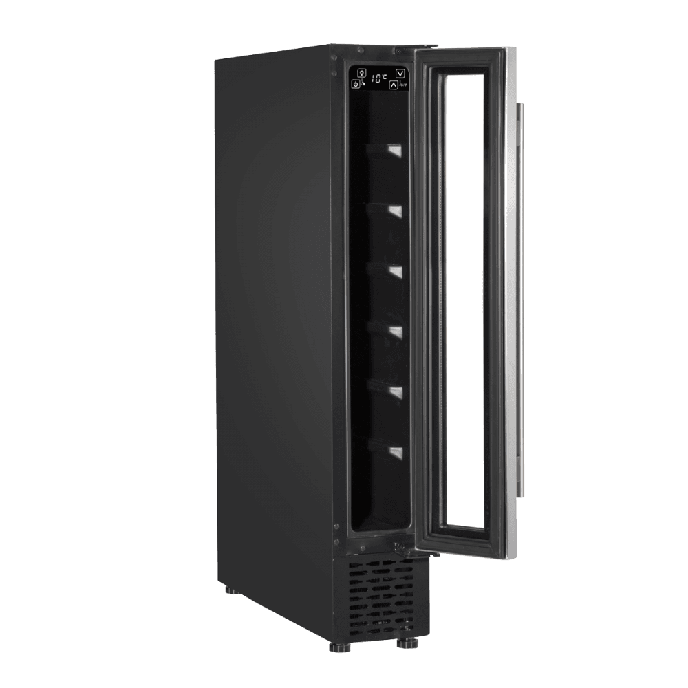 Baridi Extra-Slim 7 Bottle Wine Fridge & Cooler 15cm - Stainless Steel Model No- DH77