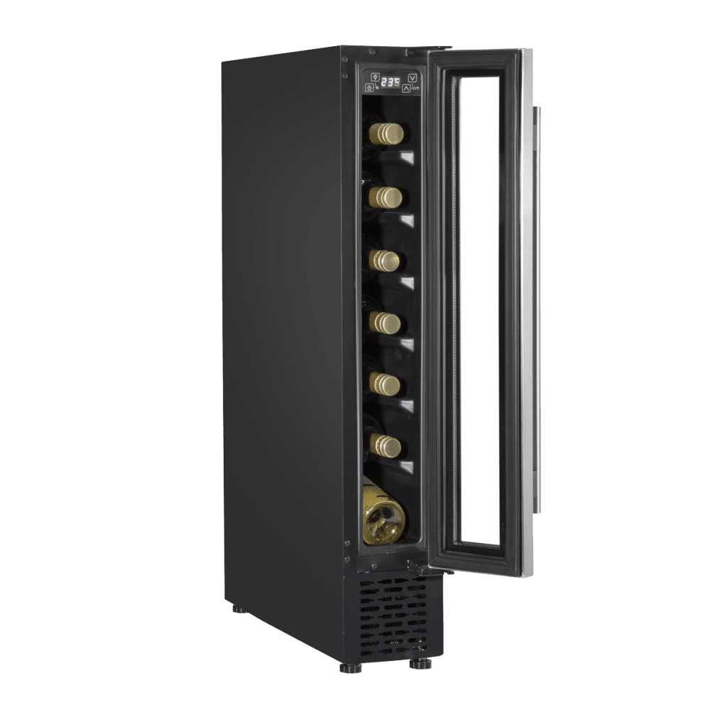 Baridi Extra-Slim 7 Bottle Wine Fridge & Cooler 15cm - Stainless Steel Model No- DH77