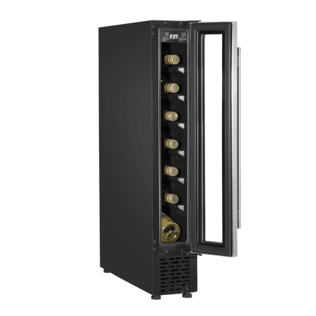 Baridi Extra-Slim 7 Bottle Wine Fridge & Cooler 15cm - Stainless Steel Model No- DH77