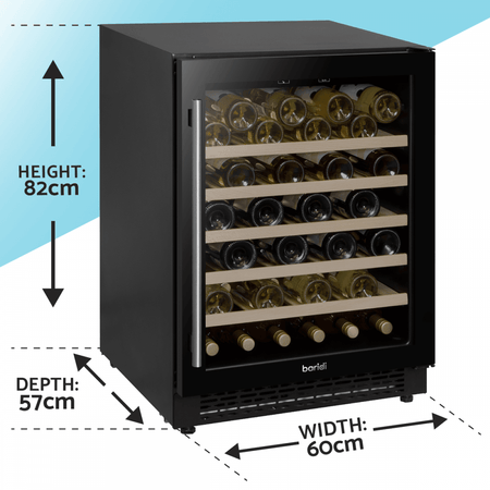 Baridi 54 Bottle Under-Counter/Freestanding Fridge & Cooler 60cm Model No- DH78