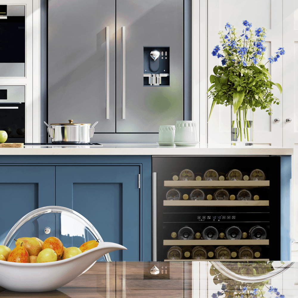 Baridi 46 Bottle Under-Counter/Freestanding Dual Zone Fridge & Cooler 60cm Model No- DH79