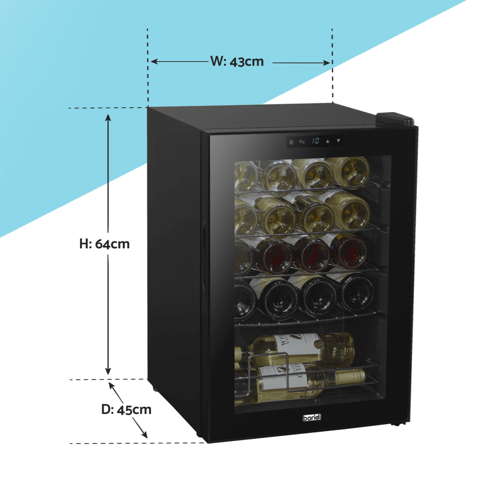Baridi 20 Bottle Tabletop Wine Fridge & Cooler Model No- DH8