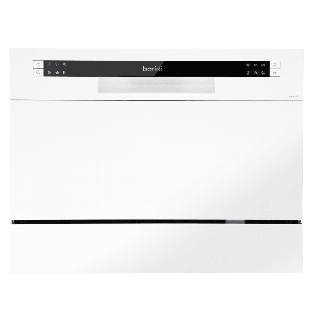 Baridi Tabletop Dishwasher 6 Place Settings 6.5L Capacity - White Model No- DH83