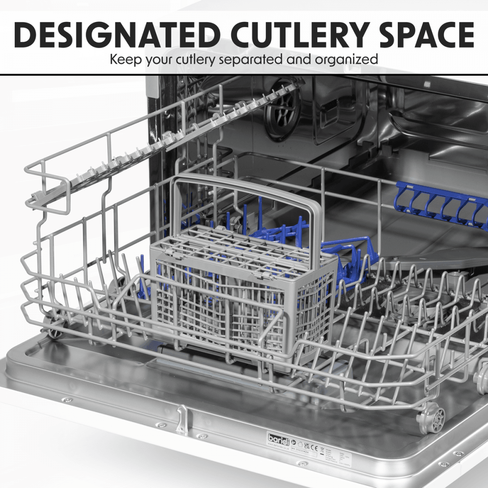 Baridi Tabletop Dishwasher 6 Place Settings 6.5L Capacity - White Model No- DH83