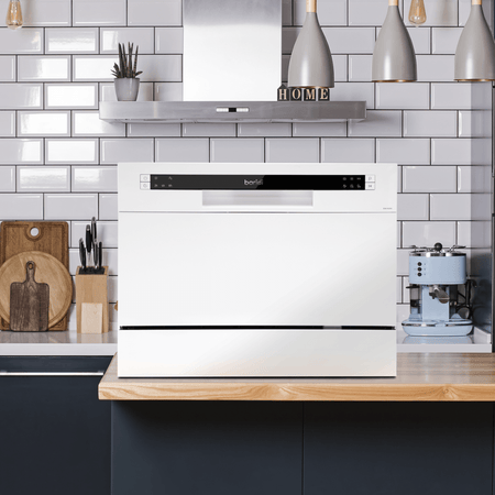 Baridi Tabletop Dishwasher 6 Place Settings 6.5L Capacity - White Model No- DH83