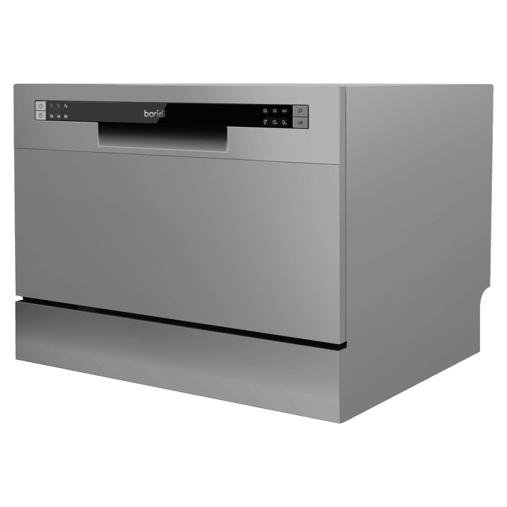 Baridi Tabletop Dishwasher 6 Place Settings 6.5L Capacity - Silver Model No- DH84