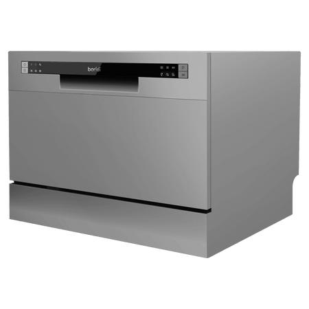 Baridi Tabletop Dishwasher 6 Place Settings 6.5L Capacity - Silver Model No- DH84