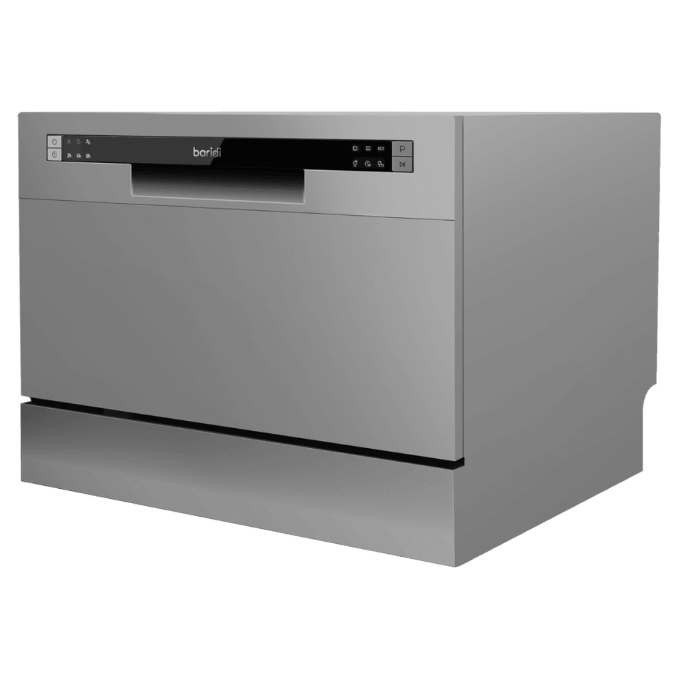 Baridi Tabletop Dishwasher 6 Place Settings 6.5L Capacity - Silver Model No- DH84