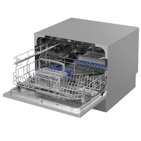 Baridi Tabletop Dishwasher 6 Place Settings 6.5L Capacity - Silver Model No- DH84