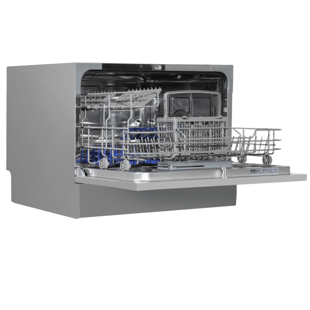 Baridi Tabletop Dishwasher 6 Place Settings 6.5L Capacity - Silver Model No- DH84