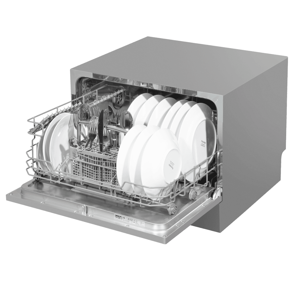 Baridi Tabletop Dishwasher 6 Place Settings 6.5L Capacity - Silver Model No- DH84