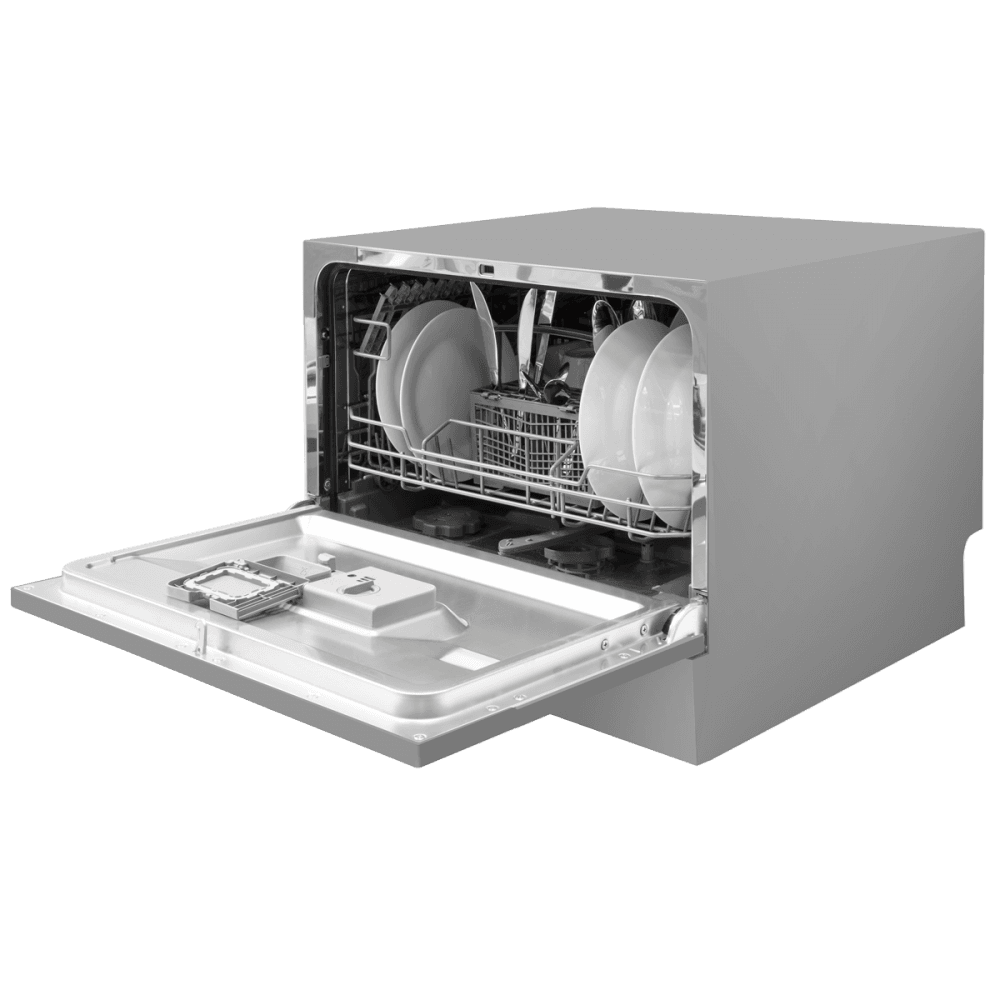 Baridi Tabletop Dishwasher 6 Place Settings 6.5L Capacity - Silver Model No- DH84