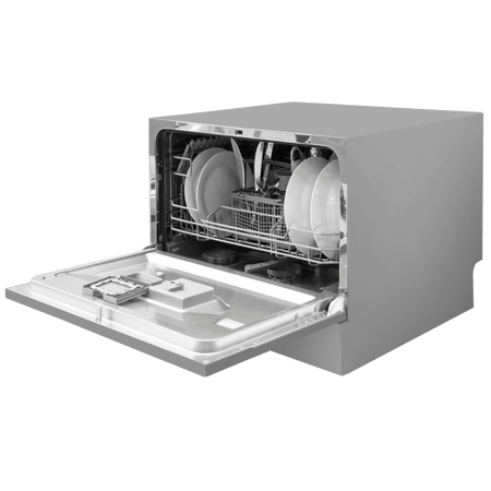 Baridi Tabletop Dishwasher 6 Place Settings 6.5L Capacity - Silver Model No- DH84