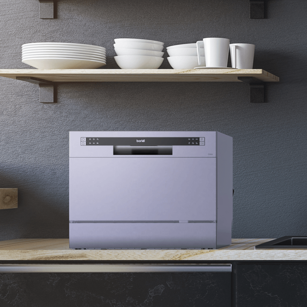 Baridi Tabletop Dishwasher 6 Place Settings 6.5L Capacity - Silver Model No- DH84