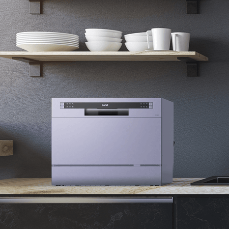 Baridi Tabletop Dishwasher 6 Place Settings 6.5L Capacity - Silver Model No- DH84