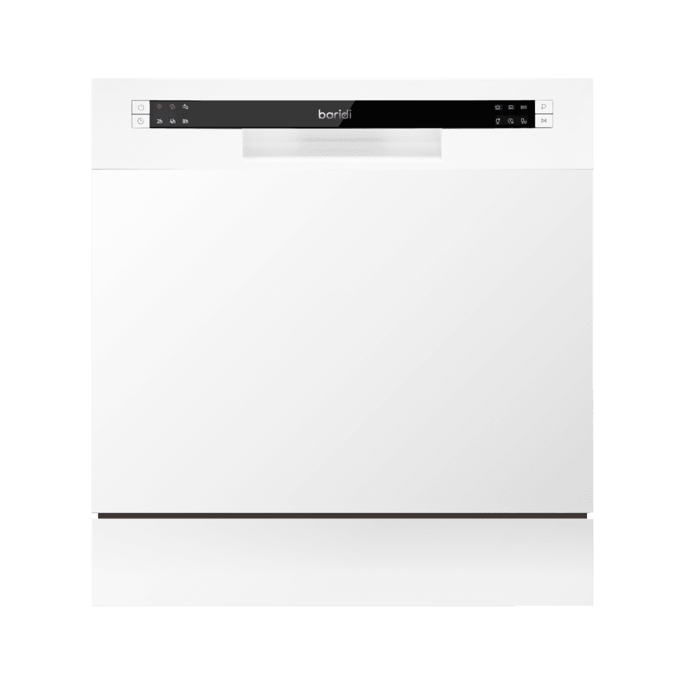 Baridi Tabletop Dishwasher 8 Place Settings 8L Capacity - White Model No- DH86