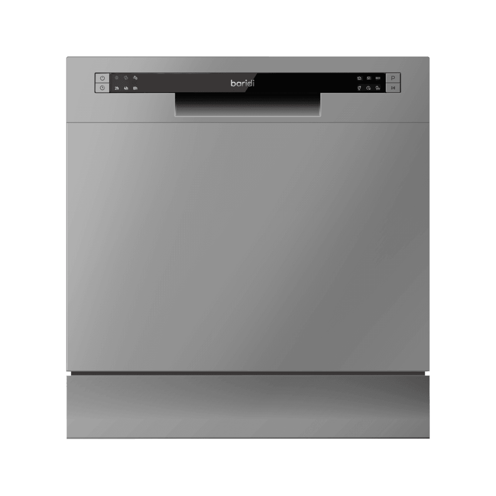 Baridi Tabletop Dishwasher 8 Place Settings 8L Capacity - Silver Model No- DH87