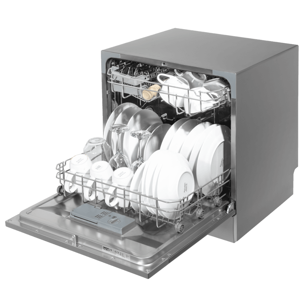 Baridi Tabletop Dishwasher 8 Place Settings 8L Capacity - Silver Model No- DH87