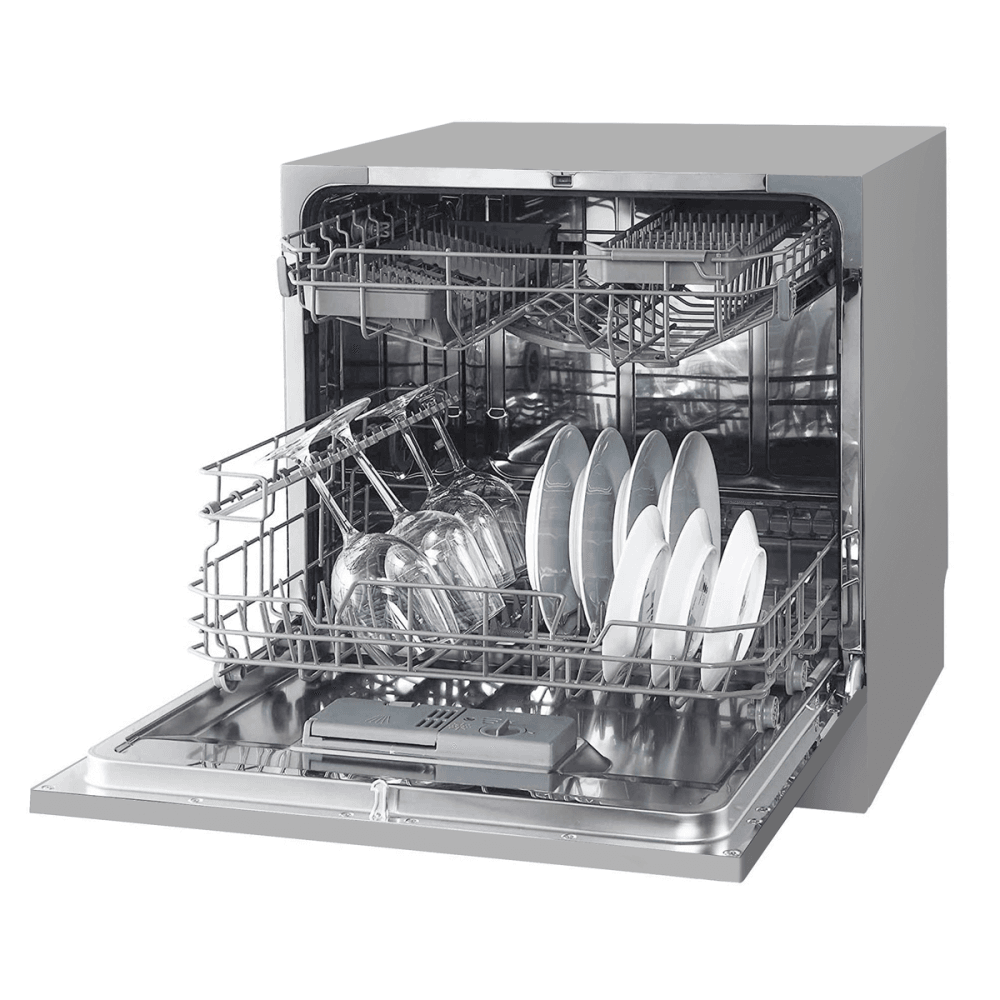 Baridi Tabletop Dishwasher 8 Place Settings 8L Capacity - Silver Model No- DH87