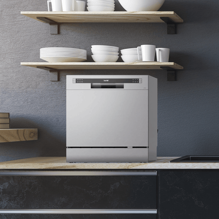 Baridi Tabletop Dishwasher 8 Place Settings 8L Capacity - Silver Model No- DH87