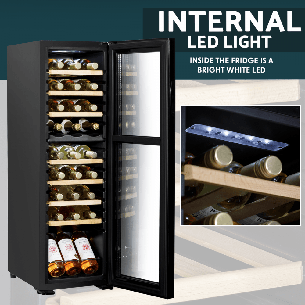 Baridi 18 Bottle Dual Zone Wine Fridge & Cooler Model No- DH89