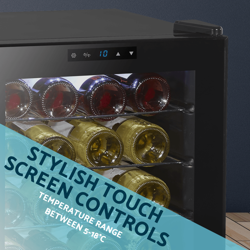 Baridi 24 Bottle Tabletop Wine Fridge & Cooler Model No- DH9