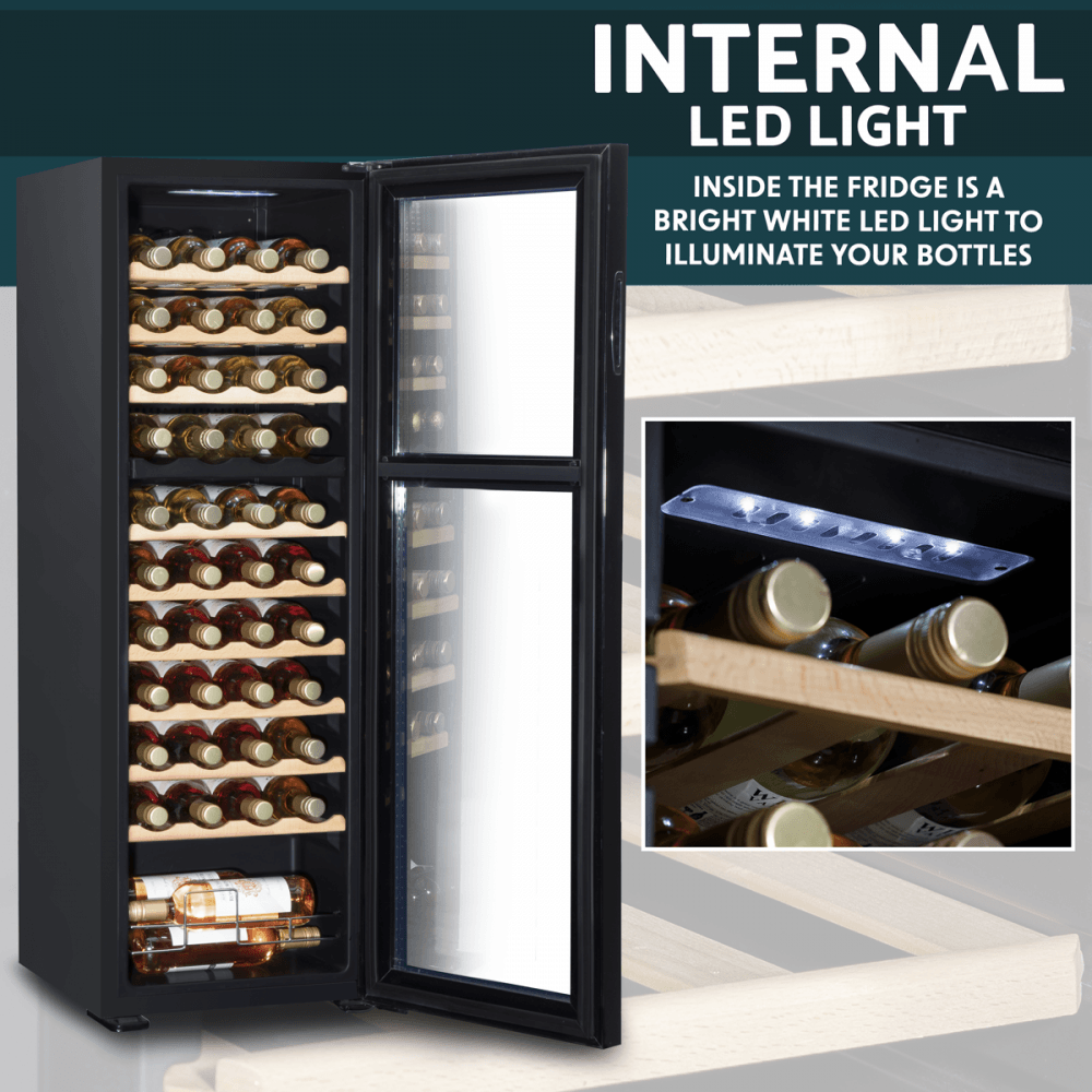 Baridi 44 Bottle Dual Zone Wine Fridge & Cooler Model No- DH92