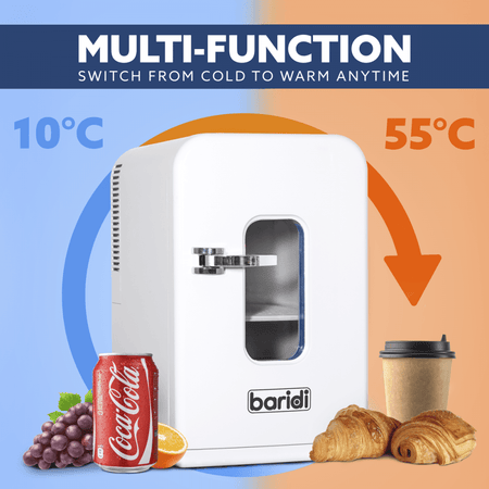Baridi Mini Fridge/Warmer 15L Capacity 12V/230V - White Model No- DH94