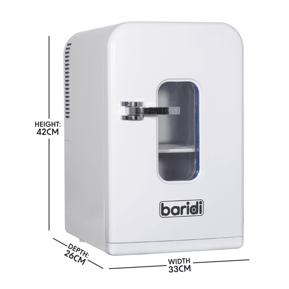 Baridi Mini Fridge/Warmer 15L Capacity 12V/230V - White Model No- DH94