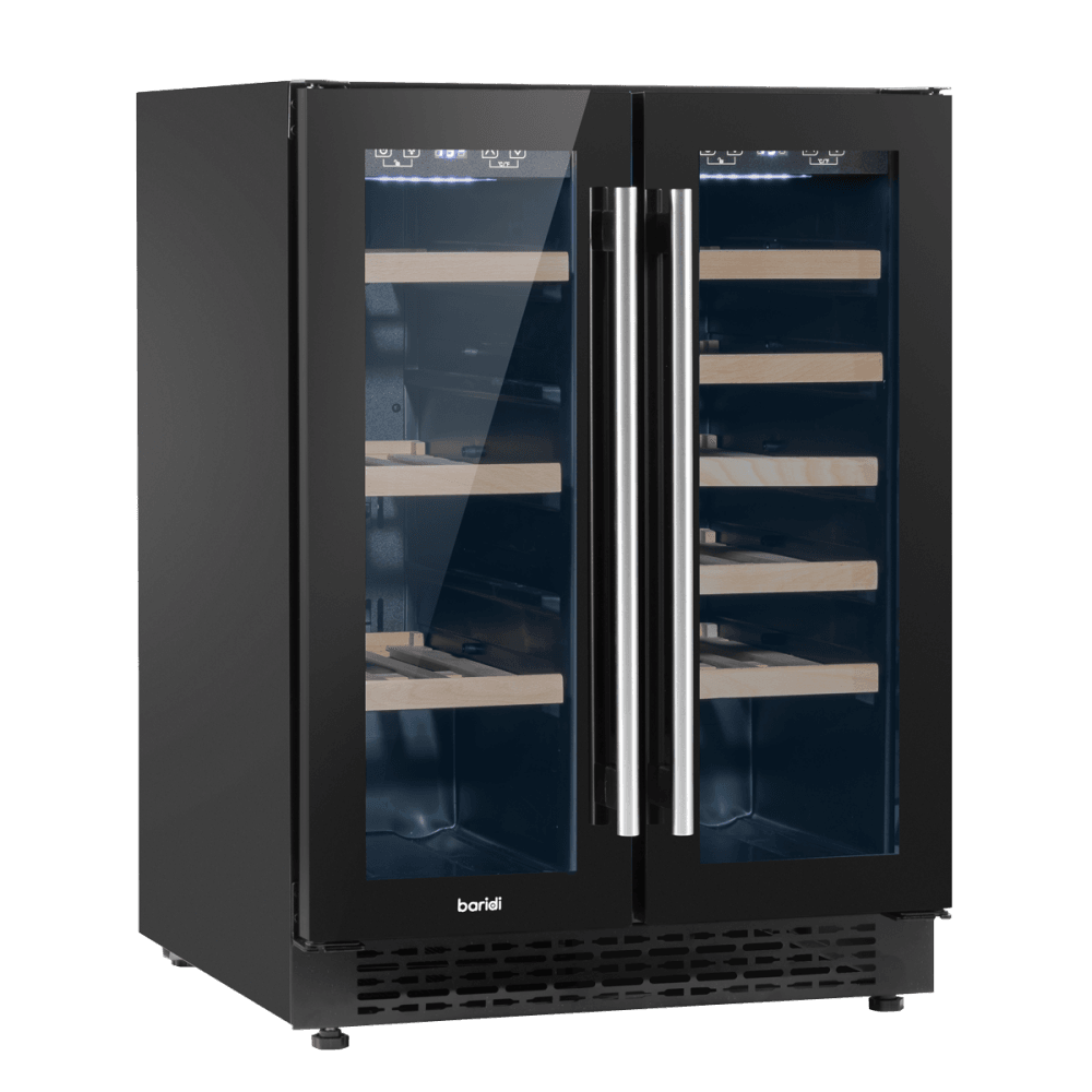 Baridi 40 Bottle/120 Can Under-Counter/Freestanding Dual Zone Wine Fridge & Cooler 60cm Model No- DH96