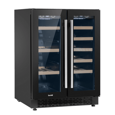 Baridi 40 Bottle/120 Can Under-Counter/Freestanding Dual Zone Wine Fridge & Cooler 60cm Model No- DH96
