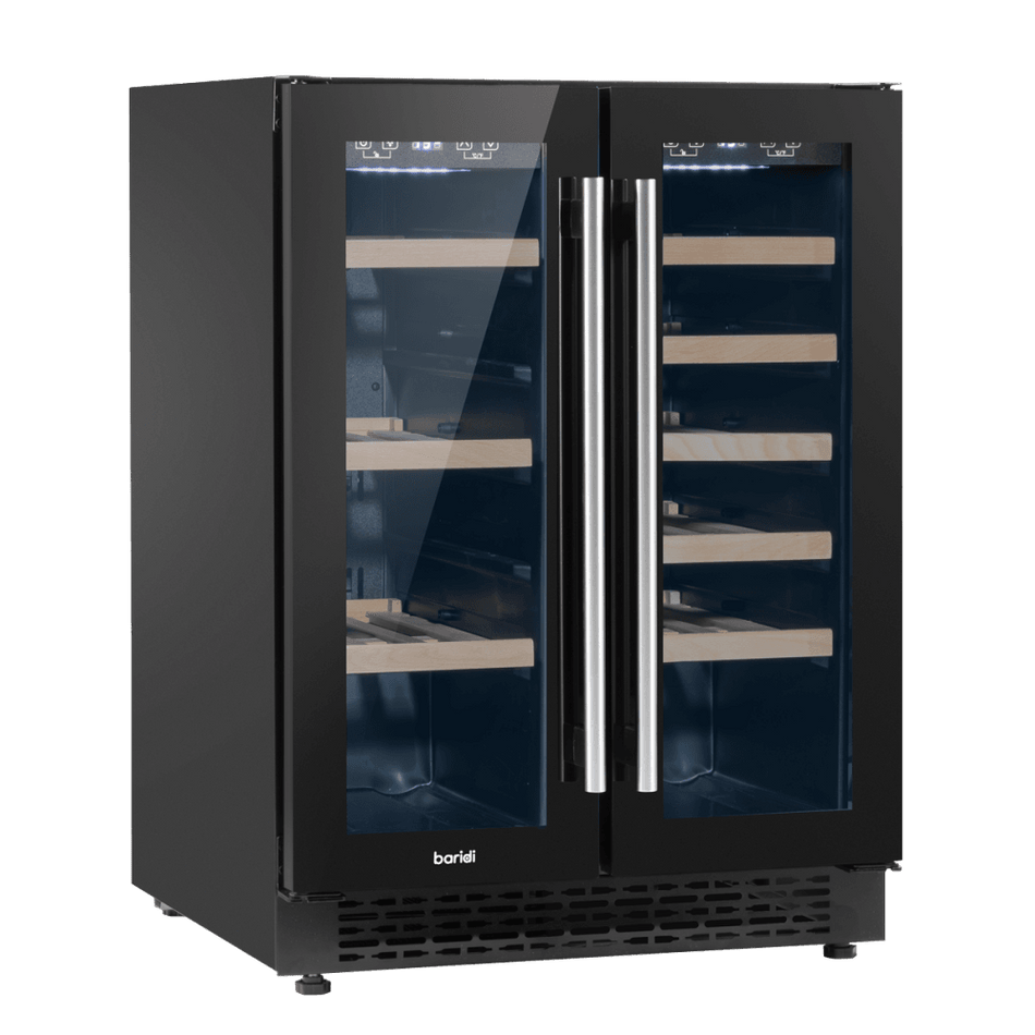 Baridi 40 Bottle/120 Can Under-Counter/Freestanding Dual Zone Wine Fridge & Cooler 60cm Model No- DH96
