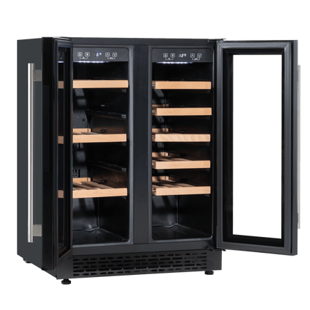 Baridi 40 Bottle/120 Can Under-Counter/Freestanding Dual Zone Wine Fridge & Cooler 60cm Model No- DH96