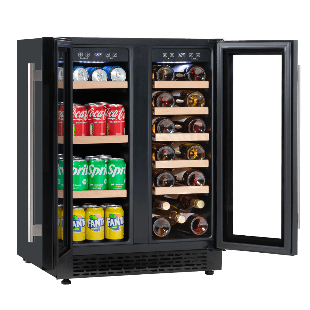 Baridi 40 Bottle/120 Can Under-Counter/Freestanding Dual Zone Wine Fridge & Cooler 60cm Model No- DH96