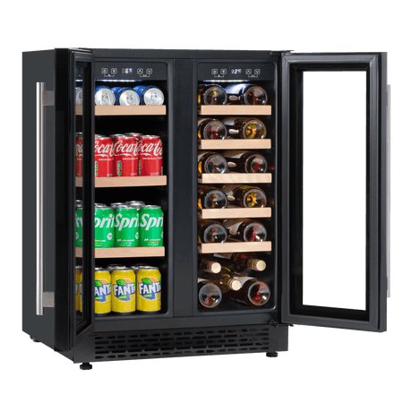Baridi 40 Bottle/120 Can Under-Counter/Freestanding Dual Zone Wine Fridge & Cooler 60cm Model No- DH96