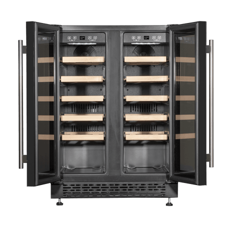 Baridi 40 Bottle/120 Can Under-Counter/Freestanding Dual Zone Wine Fridge & Cooler 60cm Model No- DH96
