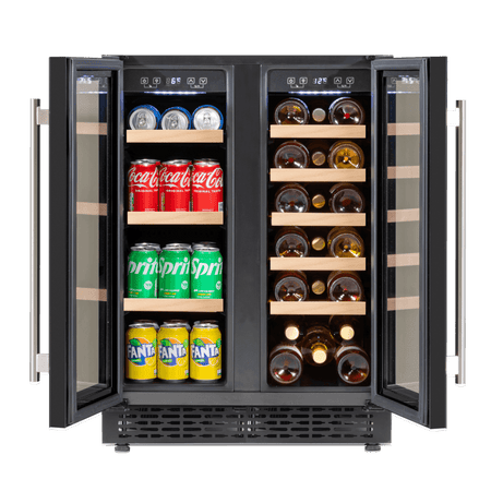 Baridi 40 Bottle/120 Can Under-Counter/Freestanding Dual Zone Wine Fridge & Cooler 60cm Model No- DH96