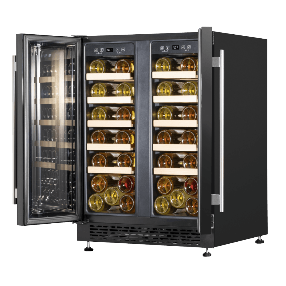 Baridi 40 Bottle/120 Can Under-Counter/Freestanding Dual Zone Wine Fridge & Cooler 60cm Model No- DH96