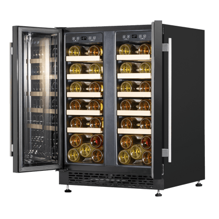 Baridi 40 Bottle/120 Can Under-Counter/Freestanding Dual Zone Wine Fridge & Cooler 60cm Model No- DH96