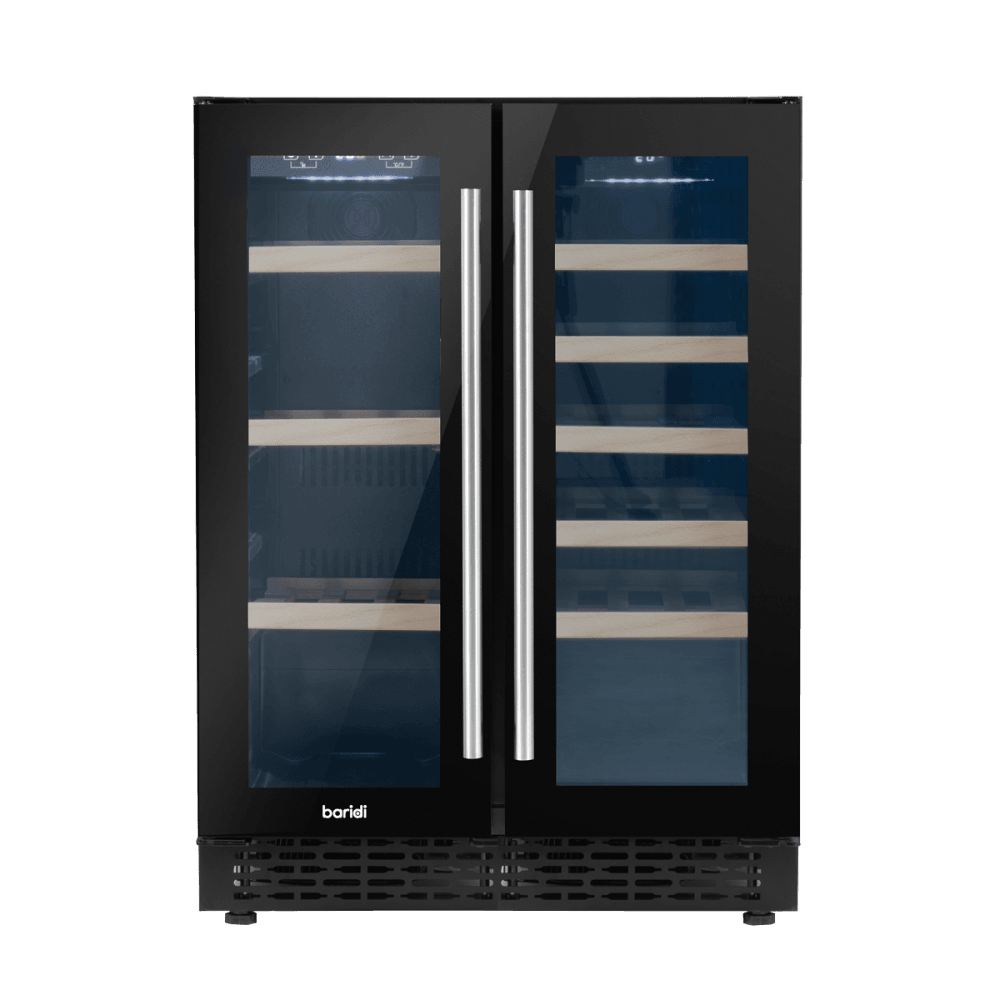 Baridi 40 Bottle/120 Can Under-Counter/Freestanding Dual Zone Wine Fridge & Cooler 60cm Model No- DH96