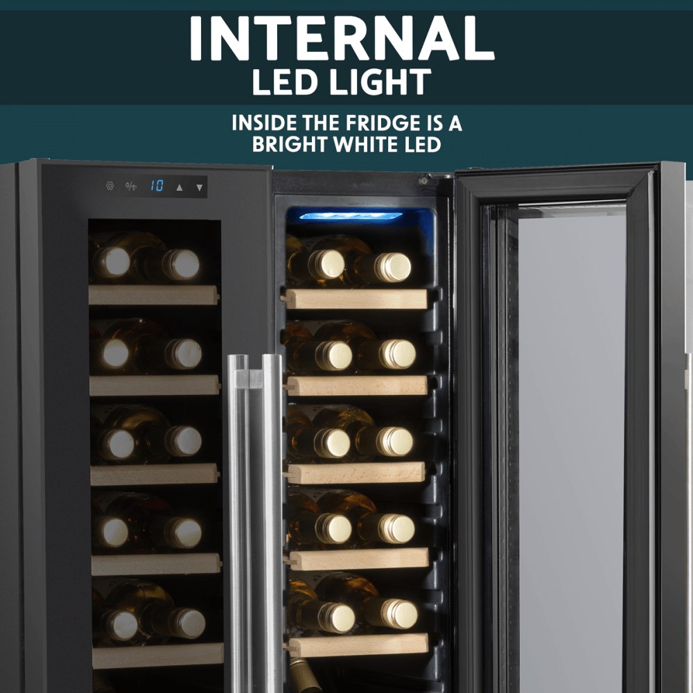 Baridi 24 Bottle Dual Zone Wine Fridge & Cooler Model No- DH97