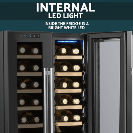 Baridi 24 Bottle Dual Zone Wine Fridge & Cooler Model No- DH97