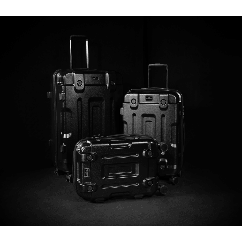 Dellonda Lightweight ABS Luggage Set 3pc - Black Model No- DL10