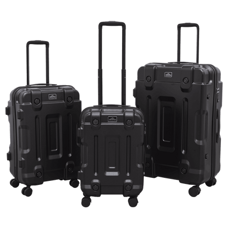 Dellonda Lightweight ABS Luggage Set 3pc - Black Model No- DL10