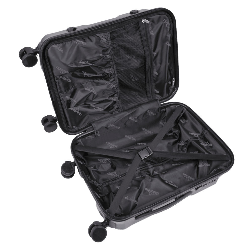 Dellonda Lightweight ABS Luggage Set 3pc - Black Model No- DL10