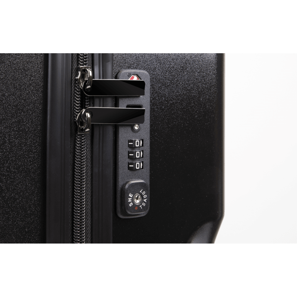 Dellonda Lightweight ABS Luggage Set 3pc - Black Model No- DL10