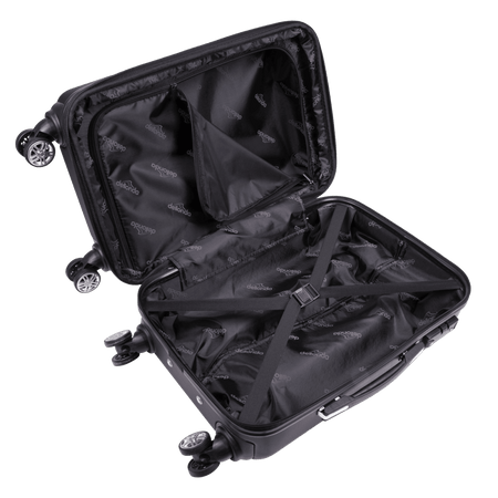 Dellonda Lightweight ABS Luggage Set with TSA Lock - Black Model No- DL11