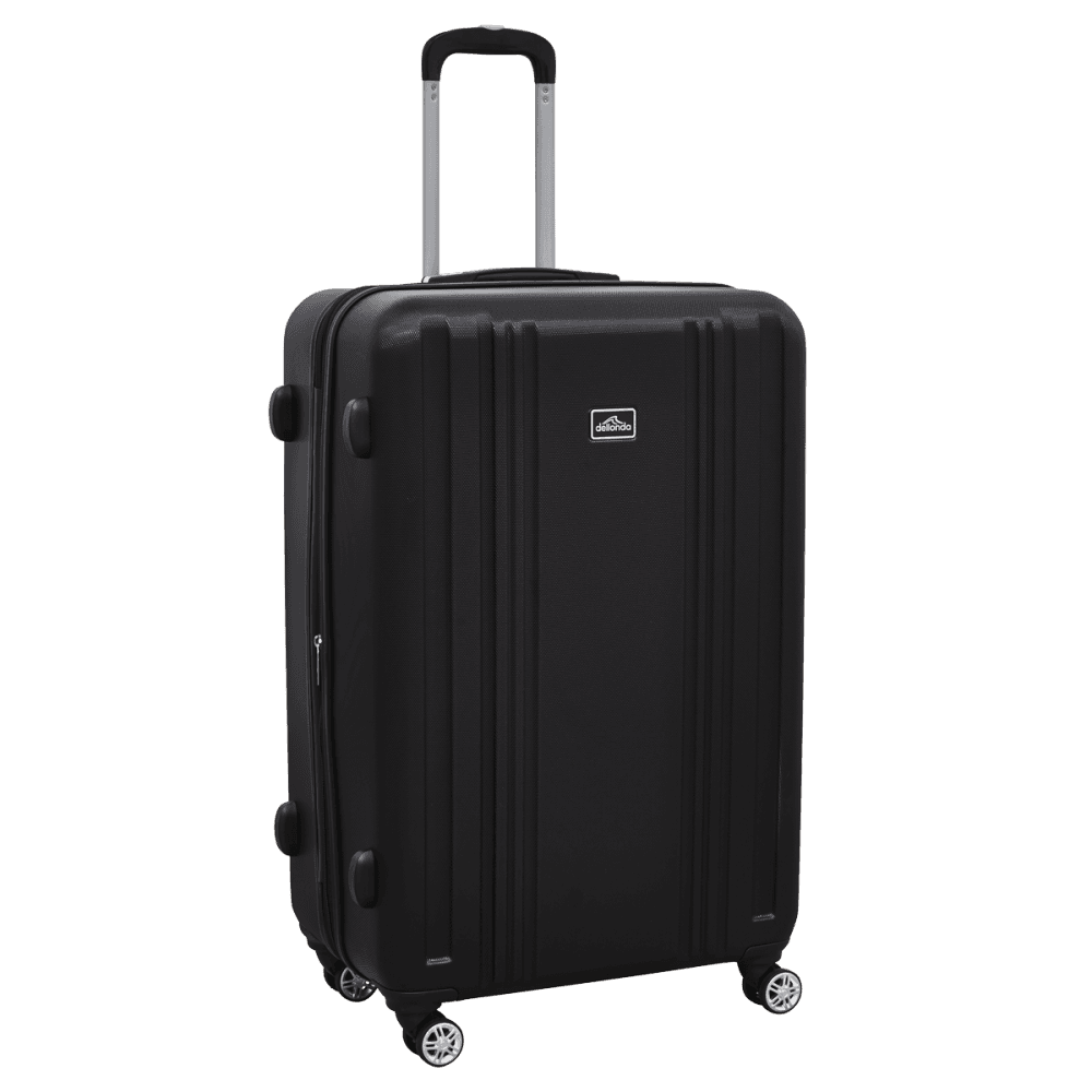 Dellonda Lightweight ABS Luggage Set with TSA Lock - Black Model No- DL11