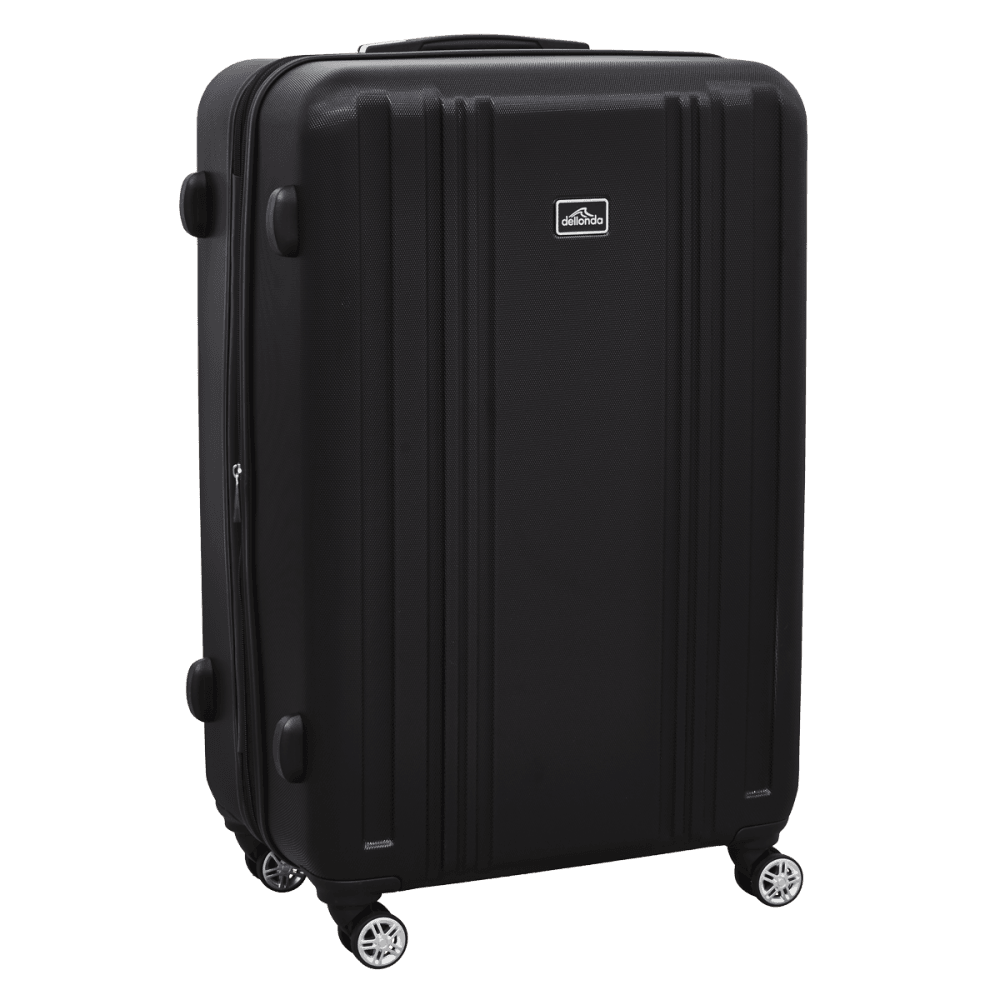 Dellonda Lightweight ABS Luggage Set with TSA Lock - Black Model No- DL11