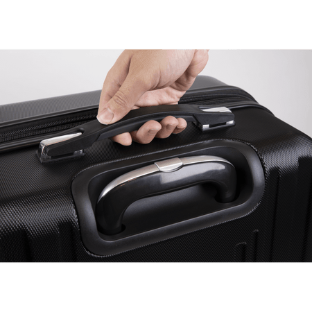 Dellonda Lightweight ABS Luggage Set with TSA Lock - Black Model No- DL11